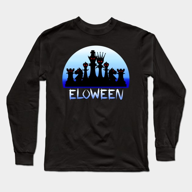 Chess Halloween Eloween Long Sleeve T-Shirt by BadassChess